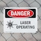 Signmission Radiation & Laser Sign, 7 in H x 10 in W, Plastic, Rectangle OS-2PACK-DS-P-710-L-1412 - alternate 8